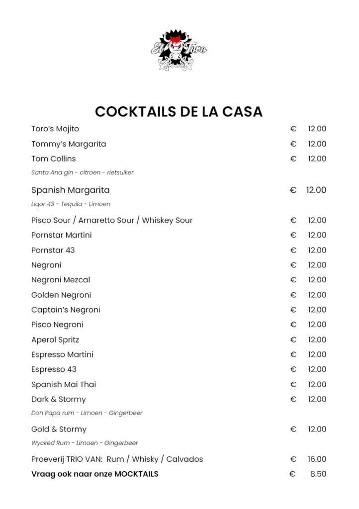 Cocktailbar Herentals El Toro Tapas